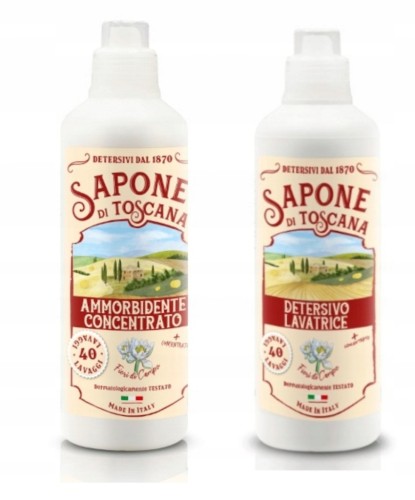 Sapone Di Toscana Fiori Di Campo Płyn do Płukania + Płyn do Prania ZESTAW 2